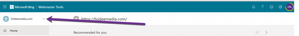 bing webmaster tools