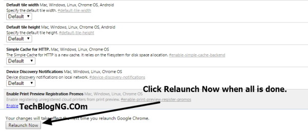 PC Chrome Settings