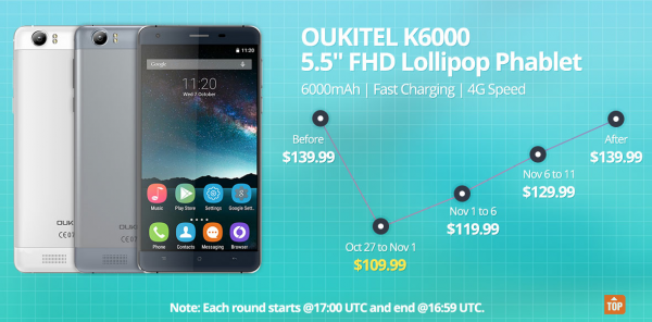 oukitel k6000 promotion