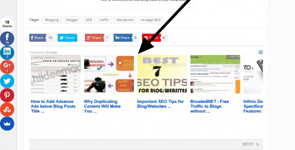 Adsense Matched Content