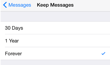 Keep Messages on iphone