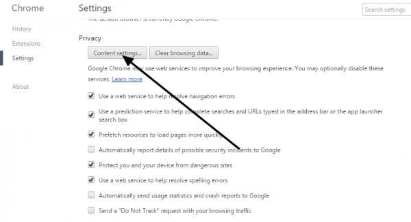 stop unwanted notifications to chrome