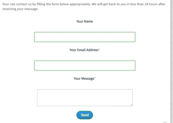 custom contact us page
