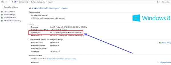 check processor or system type on PC