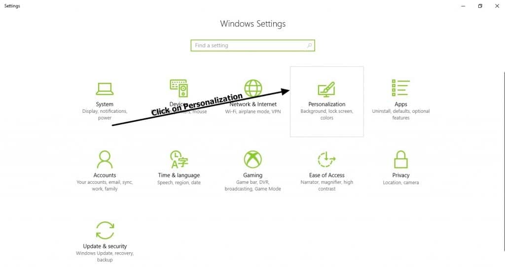 settings-windows 10