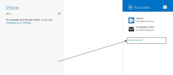 setup new mail on windows 8 mail app