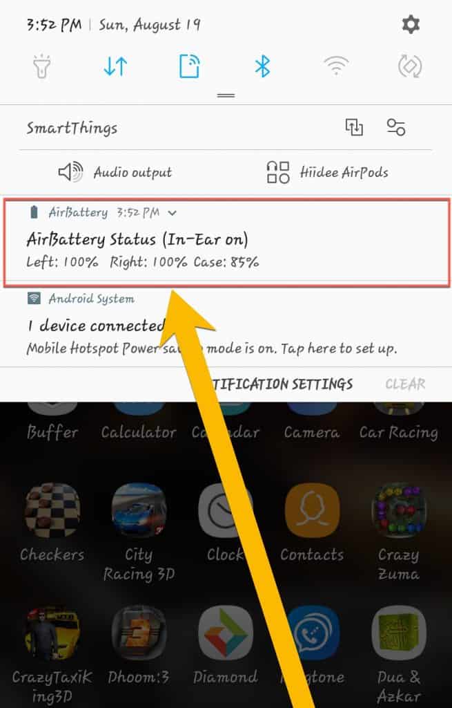 Airpods battery bar - can airpods connect to android?