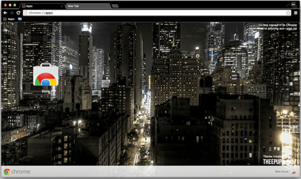 Night Time In New York City theme