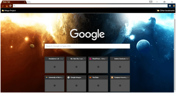 Google chrome themes