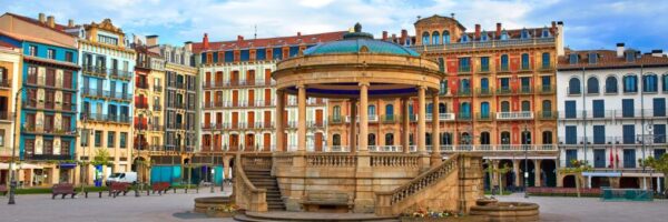 Plaza del Castillo of Pamplona, Spain