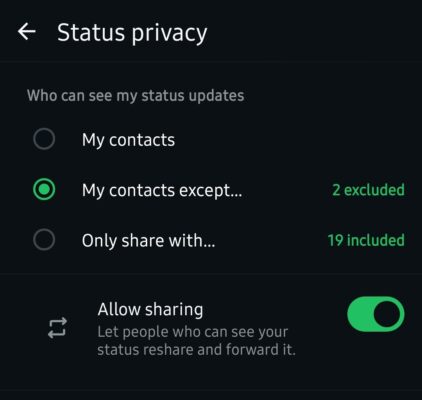 How to Activate the WhatsApp Status Reshare Button